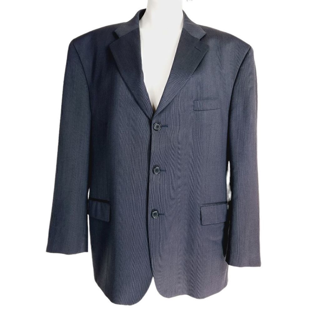 Kasper black blazer suit jacket wool Size 48R‎